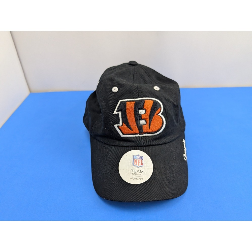 NFL Team Apparel Women's Cincinnati Bengals Football Black Adjustable Hat Cap